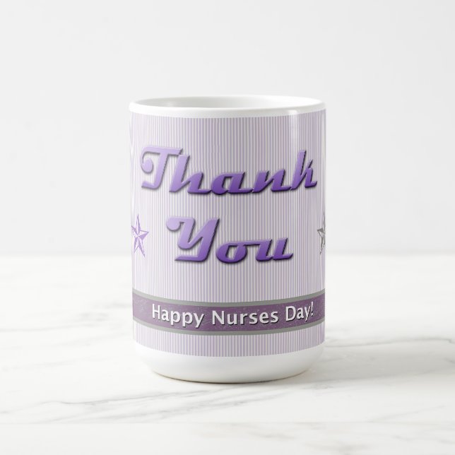 Nurses Day Purple Stripe Coffee Mug (Center)