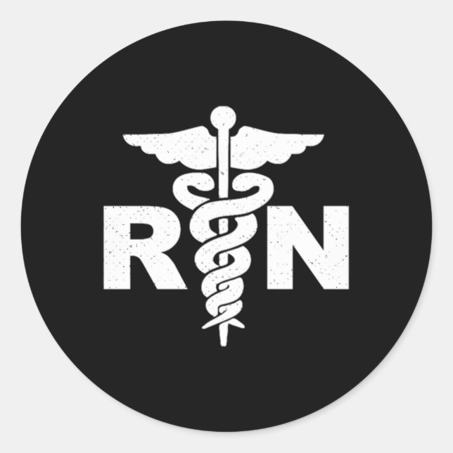 Nurses Day Registered Nurse Medical Nursing Rn Classic Round Sticker (Front)