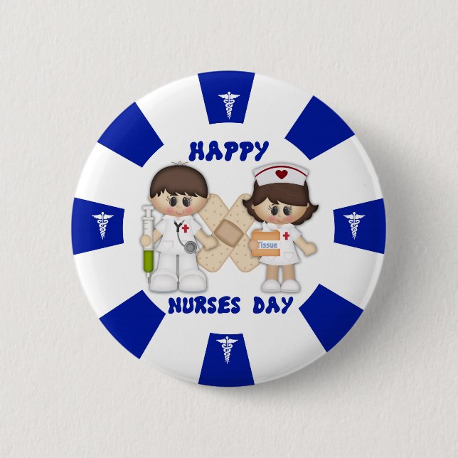 Nurses Day Standard, 2¼ Inch Round Button (Front)