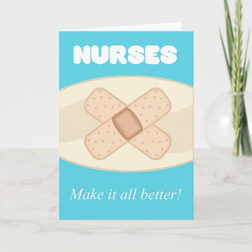 Nurses Day With Band Aid - Greeting Card | Zazzle