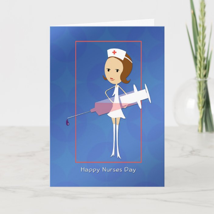 Nurses Day with Syringe Card | Zazzle.com