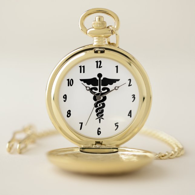 Nurses Doctors Medical Symbol   Pocket Watch (Inside)
