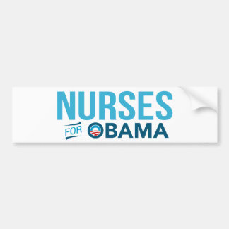 Nurses For Barack Obama Bumper Sticker (White)