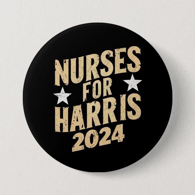 Nurses For Harris 2024 USA Button (Front)