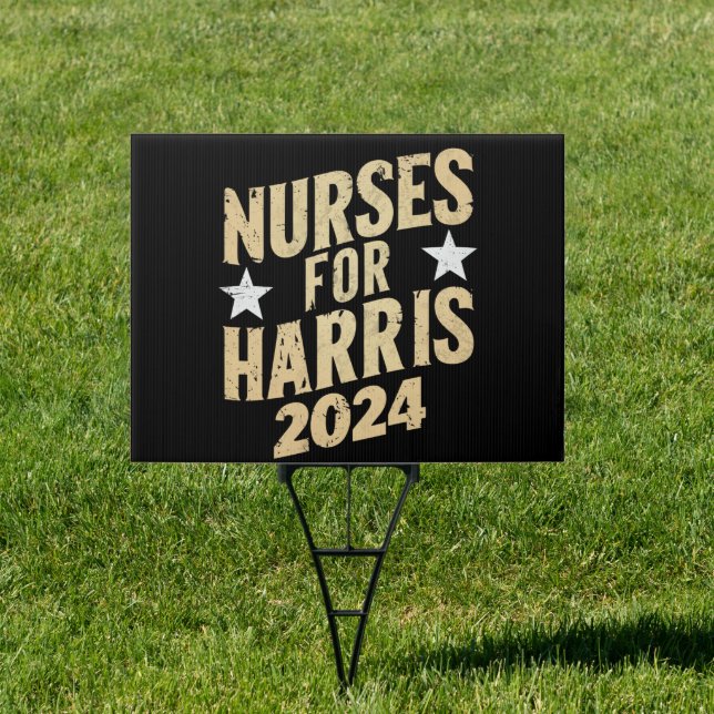 Nurses For Harris 2024 USA Sign (Insitu)