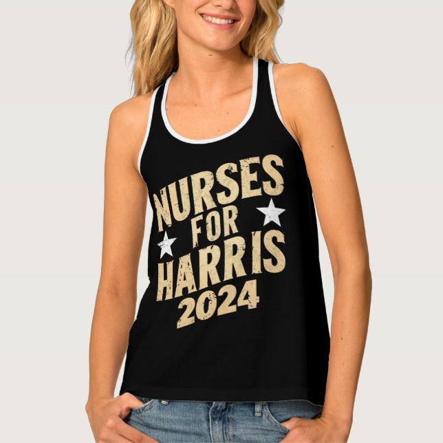 Nurses For Harris 2024 USA Tank Top (Front)