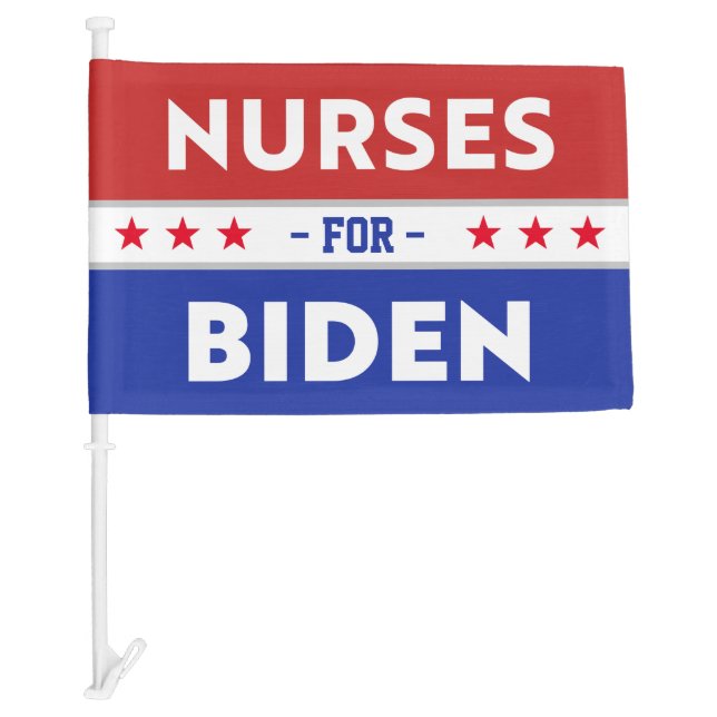 Nurses for Joe Biden President Election 2020 Car Flag (Front)