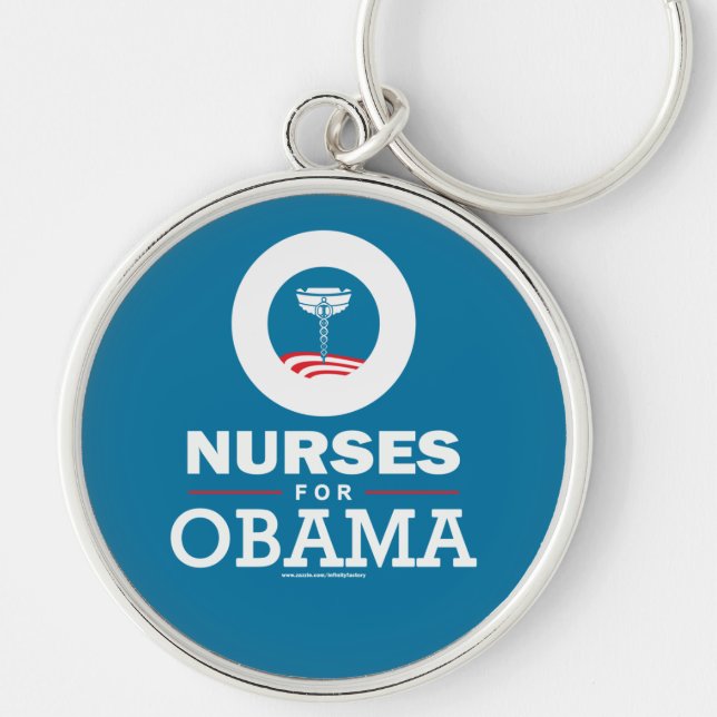 Nurses for Obama Keychain (Front)