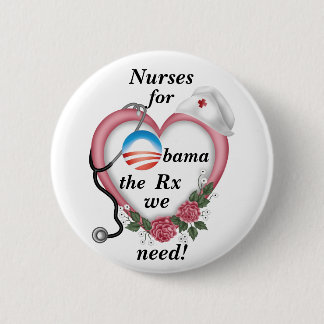 Nurses for Obama Pinback Button
