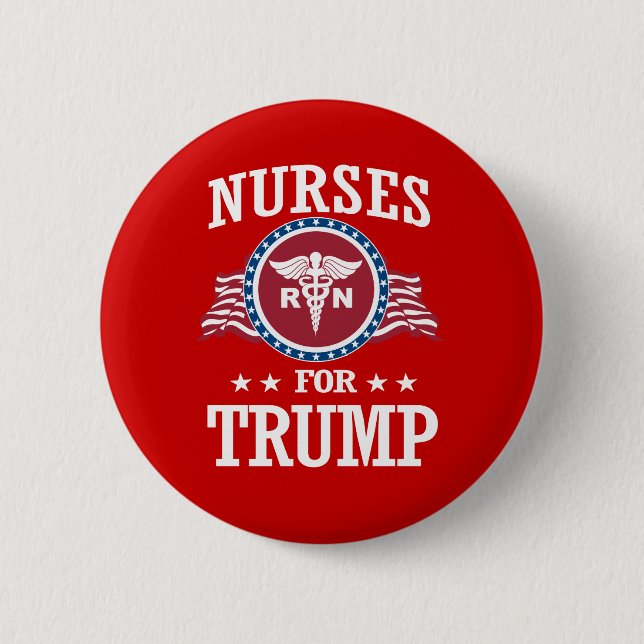 NURSES FOR TRUMP PINBACK BUTTON (Front)