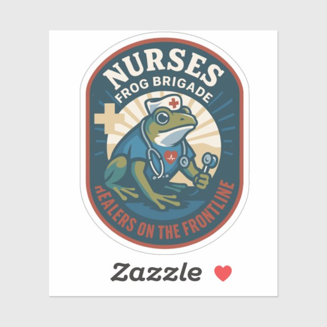 Nurses Frog Brigade – Healers on the Frontline Sticker (Sheet)