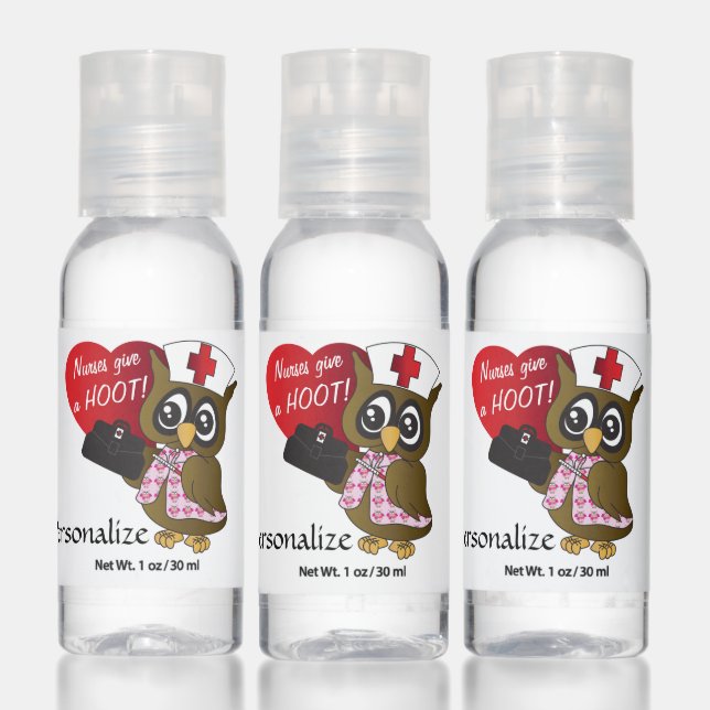 Nurses give a Hoot - Travel Bottle Set Hand Sanitizer (Set)