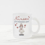 Nurses Give Intensive Care t-shirts and Gifts Frosted Glass Coffee Mug