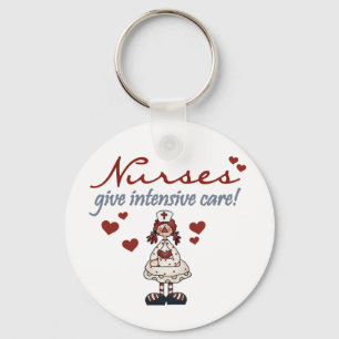 Nurses Give Intensive Care t-shirts and Gifts Keychain