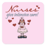 Nurses Give Intensive Care t-shirts and Gifts Square Sticker