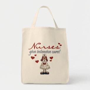 Nurses Give Intensive Care t-shirts and Gifts Tote Bag