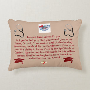 Nurse's Graduation Prayer Decorative Pillow
