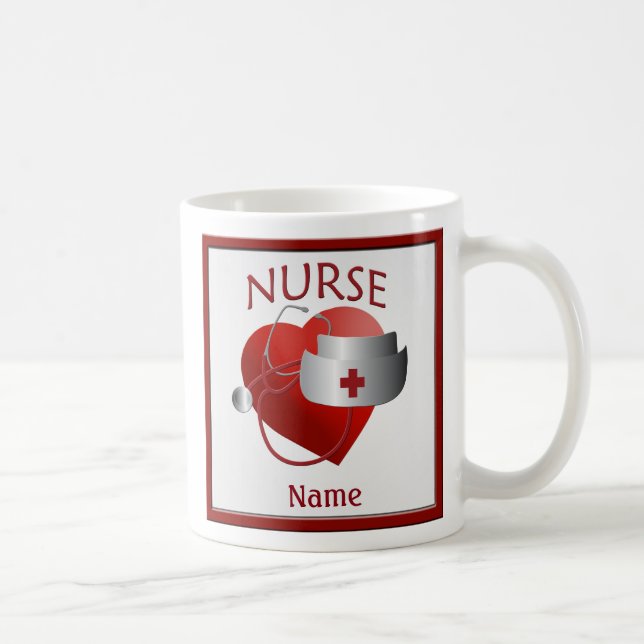 Nurses Have Heart Custom Nurse Name Mug (Right)