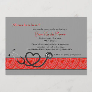 Nurses Have Heart Graduation Invitation
