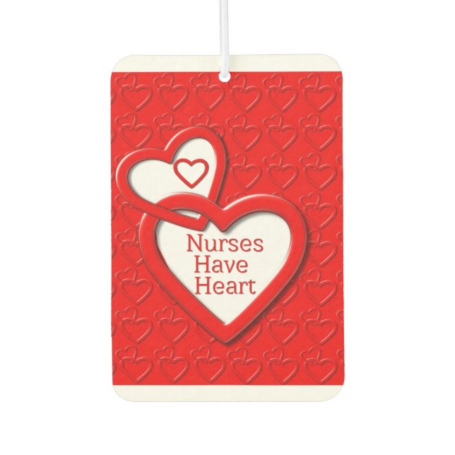 Nurses Have Heart Red Linked Hearts Nurses Day Air Freshener (Front)