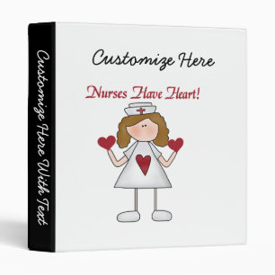Nurses Have Heart T-shirts and Gifts 3 Ring Binder