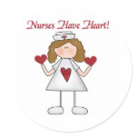 Nurses Have Heart T-shirts and Gifts Classic Round Sticker