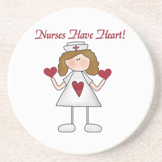 Nurses Have Heart T-shirts and Gifts Coaster (Front)