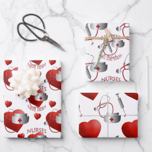 Nurses Have Heart Wrapping Paper Sheets