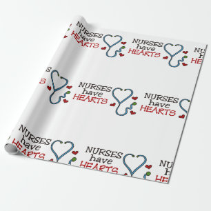 Nurses Have Hearts Wrapping Paper