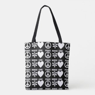Nurses Personalized Love Peace Nurse Bag