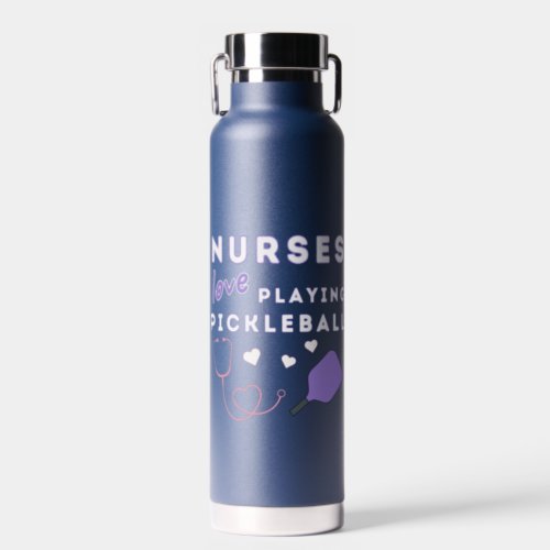 Nurses Love Playing Pickleball Cute Nurse Water Bottle