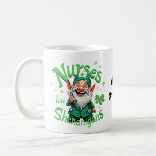 Nurses Love Shenanigans Celebrate St. Patricks Day Coffee Mug
