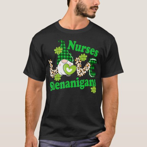 Nurses LOVE Shenanigans St Patricks Day Irish T_Shirt