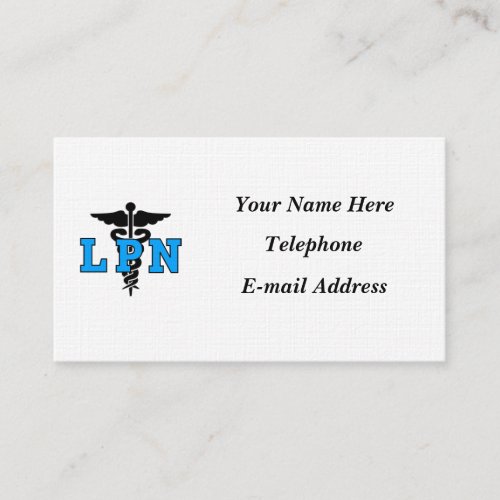 Nurses LPN Medical Symbol Business Card Templates
