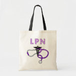 Nurses LPN Stethoscope Tote Bag