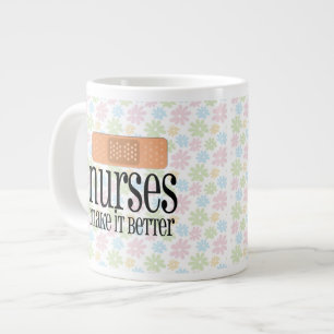 Nurses Make it Better, Bandage Giant Coffee Mug