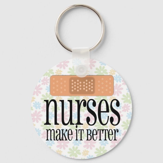 Nurses Make it Better, Bandage Keychain (Front)
