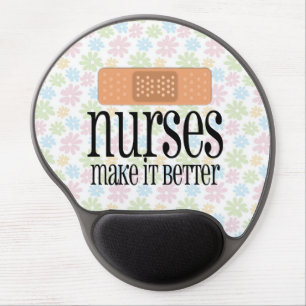 Nurses Make it Better, Cute Nurse Bandage Gel Mouse Pad