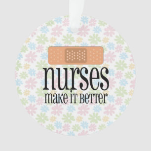 Nurses Make it Better, Cute Nurse Bandage Ornament