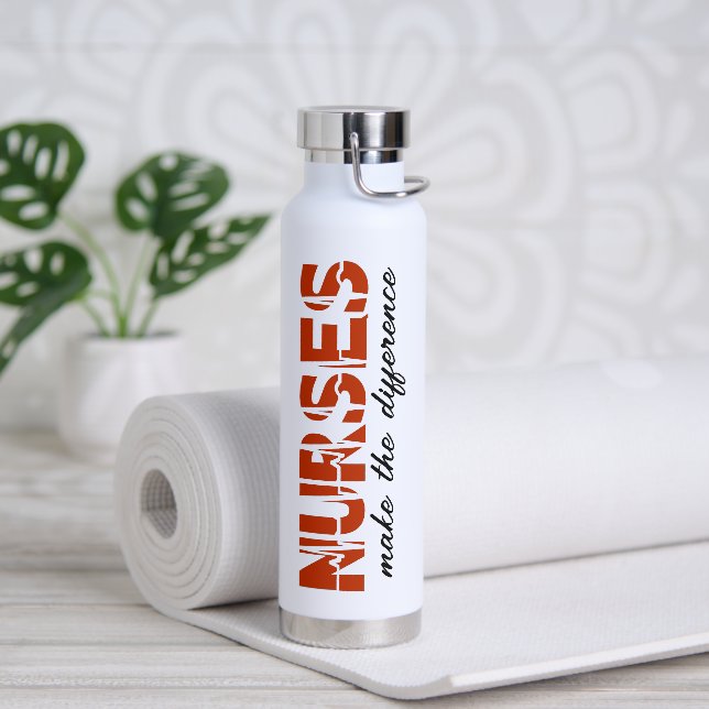 Nurses Make The Difference  Water Bottle (Yoga)