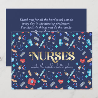 Nurses make the world a better place Custom Card