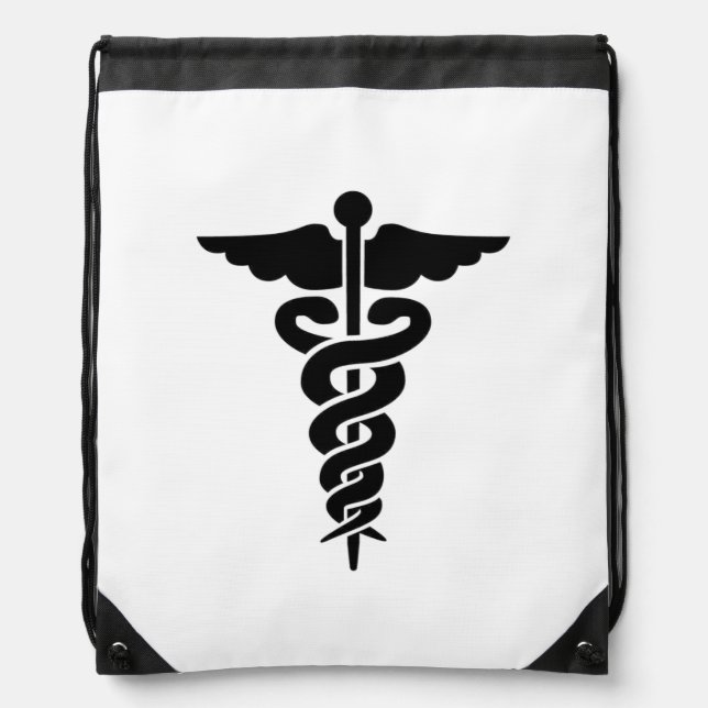 Nurses Medical Symbol Drawstring Bag (Front)