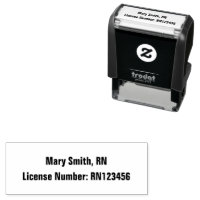 Nurses Name and License Number Bold Text Template