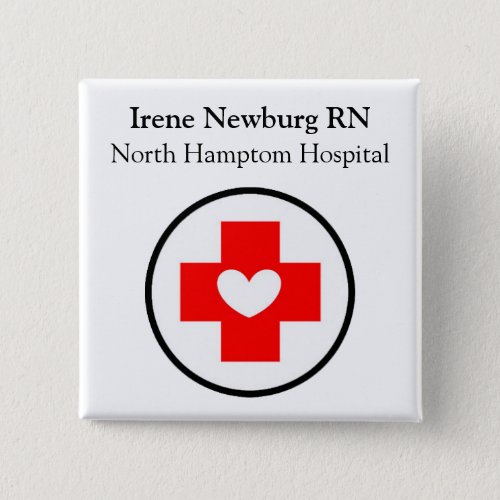 Nurses Name Badge and Logo or Symbol Button