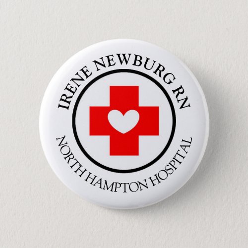 Nurses Name Badge and Logo or Symbol  Button