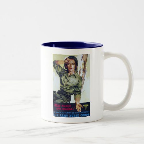 Nurses Needed Recruitment Poster Two_Tone Coffee Mug