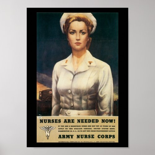 Nurses Needed World War II Poster