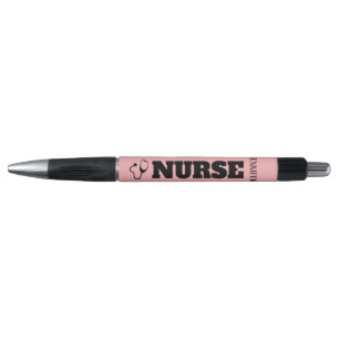Nurse's Personalized Stethoscope Coral Pink Pen
