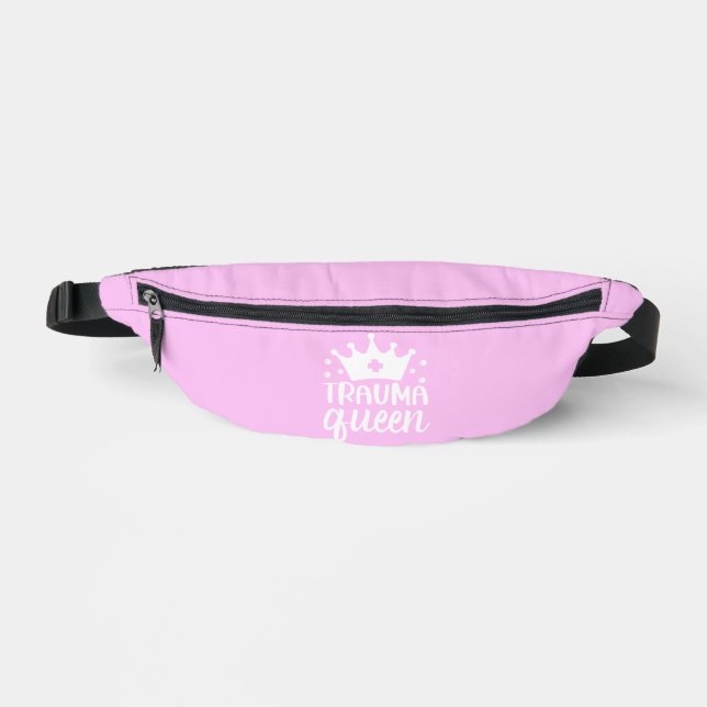 nurses pink cute gift simple crown funny fanny pack (Front)