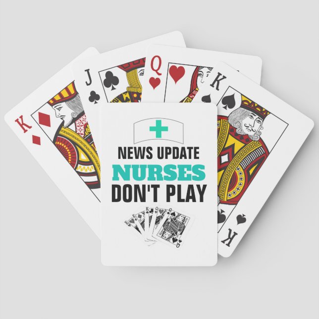 Nurses Play Cards Funny Politics Playing Cards (Back)